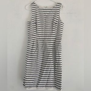 Ann Taylor LOFT size 4 white and navy striped dress